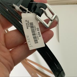 NWT J. Crew skinny patent leather belt